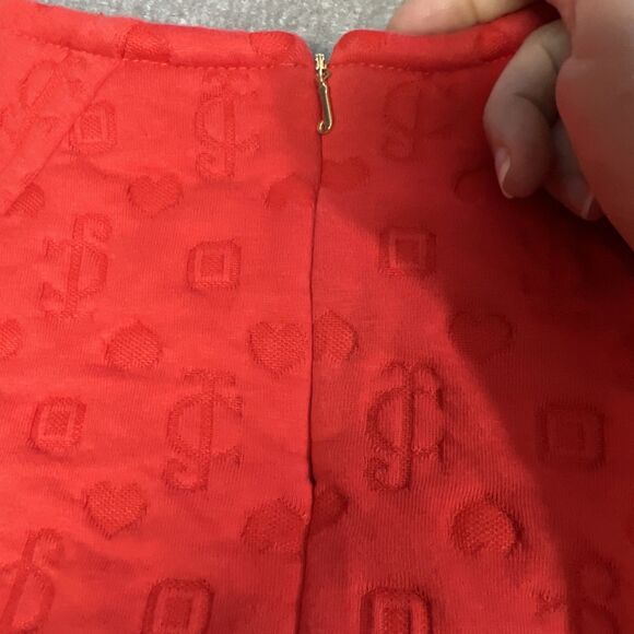 Juicy Couture Tomato Short Sleeve Pullover Top Small Textured Y2K Style - Picture 6 of 7